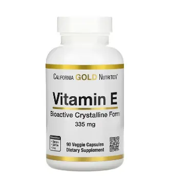 Bioaktiv E vitamini, Kaliforniya oltin oziqlanishi, 335 mg, 90 sabzavotli kapsulalar