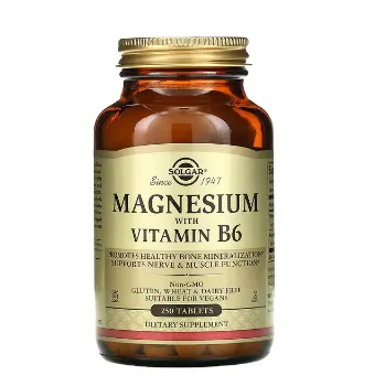 B6 vitamini bilan magniy Solgar magniy, 250 tabletka
