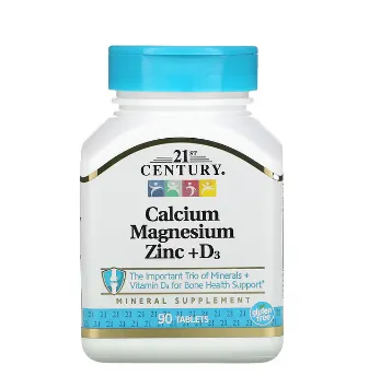 Kaltsiy, magniy, rux va D3 vitamini, 21-asr, 90 tabletka
