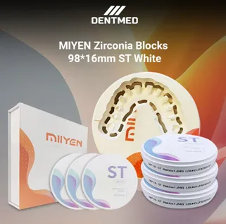 Dental material MIYEN Zirconia Blocks 98*16 mm ST White