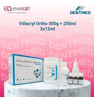 Стоматологический полимерный материал Villacryl Ortho 500 g + 250 ml + 3x12 ml