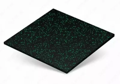 Универсальная резиновая плита "Rubber Max Sport" (1000 х 1000 х 35 мм) зеленая