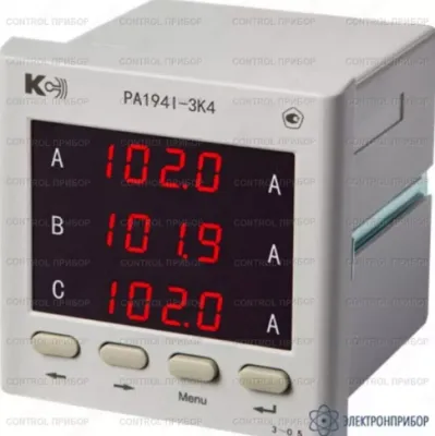 Амперметр PA194I-3K4 3-канальный (общепромышленное исполнение)