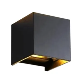Светодиодный уличный настенный светильник WD023 2x3W 3000K BLACK IP54 (TEKLED) 