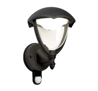 Уличный настенный светильник LED B0301 6W Black 4000K Sensor (TEKLED) 252-03036