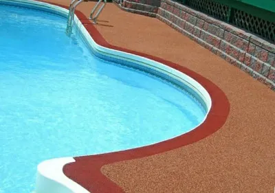 Резиновая плитка вокруг бассейнов
