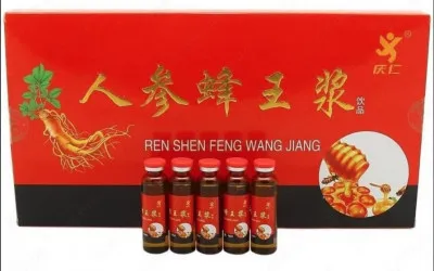 Ginseng bilan Qirollik jeli Ren shen Feng Vang Jiang 10x12 ml