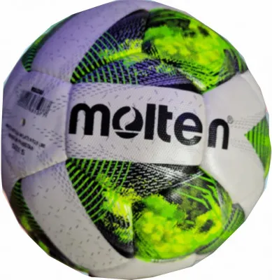 Мяч футбольный Molten  4 размер не прыгающий  Фосфорный