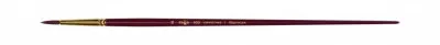 Кисть художественная, синтетика бордовая, Гамма "Вернисаж", круглая, длинная ручка №14