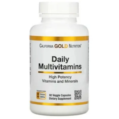 California Gold Nutrition Daily Multivitamin, 60 Veg Kapsül
