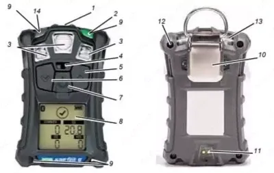 Portativ ko'p gaz detektori (Gaz analizatori) ALTAIR 4XR O2-CO-H2S-CH4