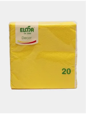 Салфетки Elma 33х33 Сlassic (230) (желтые)
