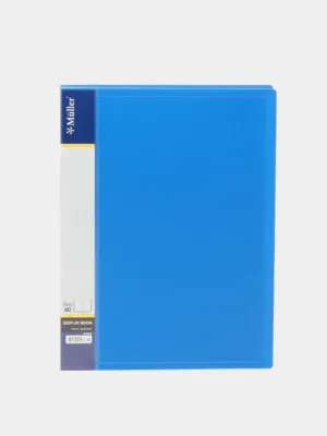Папка пластиковая Muller, 60 файловая, А4, синяя