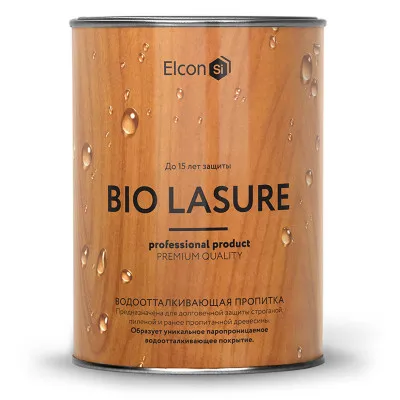 Пропитка для защиты древесины Elcon Bio Lasure (c водоотталкивающим эффектом), орегон, 0,9 л