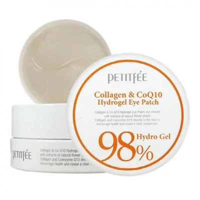 Гидрогелевые патчи с коллагеном Petitfee Collagen& CoQ10 98% Hydrogel Eye Patch, 30 пар 