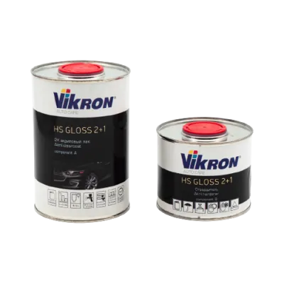 Бесцветный акриловый Лак VIKRON Gloss 2+1 HS 1л