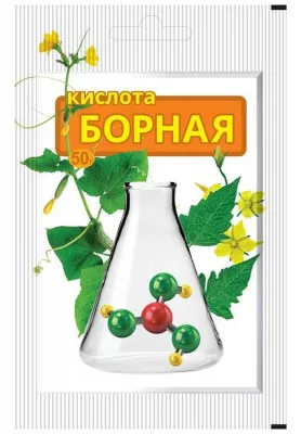 «Борная кислота» — для развития и плодоношения растений, пакет 50 г