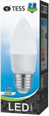 Лампа светодиодная C30 7 Вт "TESS" E27 6500K СВЕЧКА