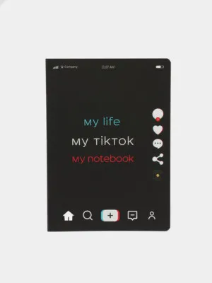 Блокнот My life My TikTok My notebook, формат А4, мягкая обложка
