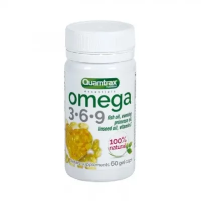 Quamtrax Omega 3-6-9 yog 'kislotalari, 60 kapsulalar, baliq yog'i