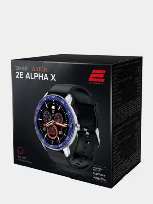 Смарт-часы 2E Alpha X 46 mm серебристый-синий