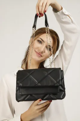 Женская сумка с вышивкой - черный shk bag