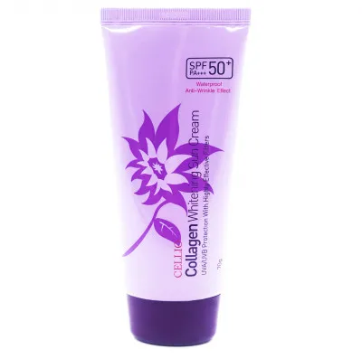 Yuzni quyoshdan himoyalovchi Cellio Collagen Whitening Sun Cream SPF50