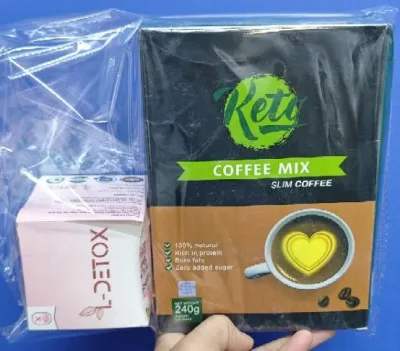 Набор для похудения кофе для похудения Slim Keto Coffee Mix+L-детокс турецкий чай для похудения