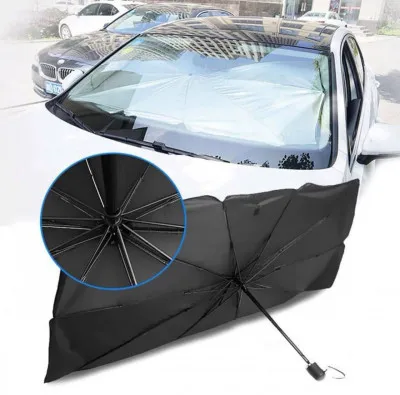 Зонт-тент солнцезащитный на лобовое стекло автомобиля
