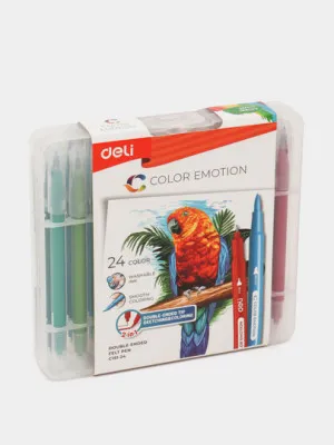 Фломастеры Deli EC151-24 Color Emotion, 24 цвета