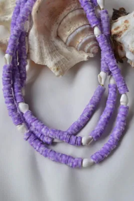 Ожерелье фиолетовый фимо, модель: ракушка ti014 Mori