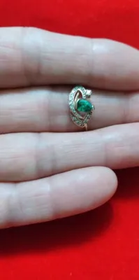 Кольцо изумруд с бриллиантами