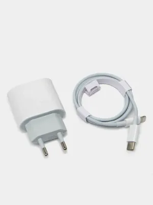 Зарядное устройство для iPhone (блок Type-C, PD, 20W + кабель Type-C/Lightning)