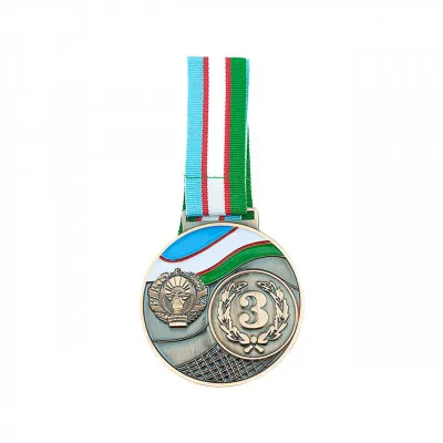 Медаль UZBEKISTAN c гербом, бронзовая