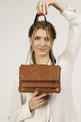 Женская сумка с вышивкой - цвет загара shk bag