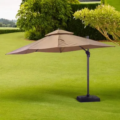 Зонт Алюминиевый Aiko вентилируемый с солнечной панелью и LED подсветкой