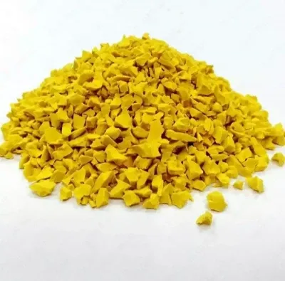 Напольное покрытие из резиновой крошки (желтое)