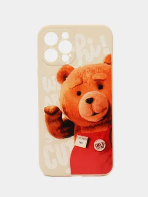 Чехол iPhone 13/12/11 Pro Max/Pro с рисунком "Bear" силиконовый
