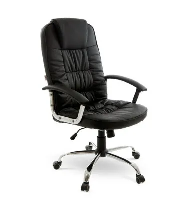 Кресло руководительское LEO CHROME D68-1-H черный