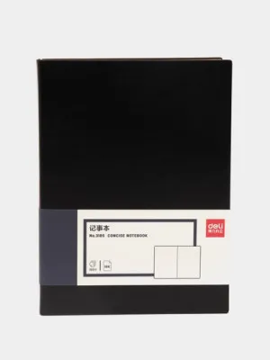 Книжка записная Deli 3185, черная, 160 листов