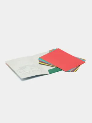 Цветной набор картона Hatber 25052 "Геометрия цвета", двухсторонний, А4ф, 8 листов, 8 цветов