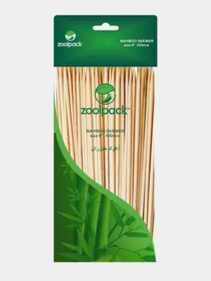 Шпажки для шашлыка (эко шпажки) из бамбука Zoolpack 6" (100)