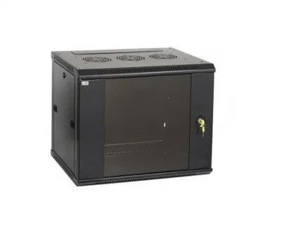 Шкаф серверный LINEA W 9U 600x450 мм дверь стекло, RAL9005