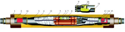 Соединительная муфта для многожильного кабеля 1ПСТп-4