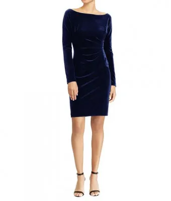 Платье Ralph Lauren (темно-синее, бархатное)