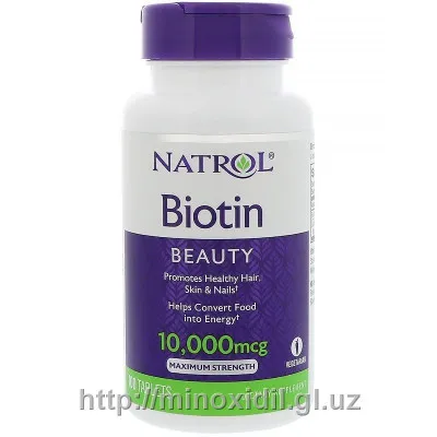 Биотин 10000 мкг, Natrol,  100 таблеток