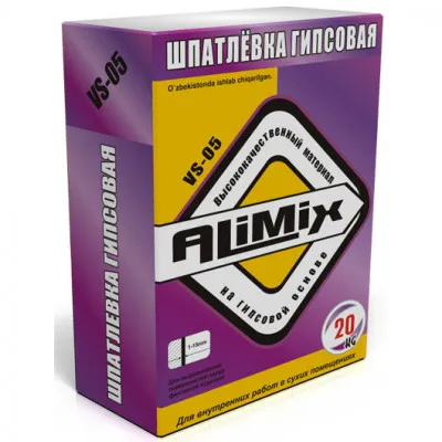 Шпатлевка гипсовая выравнивающая «AliMix» VS-05