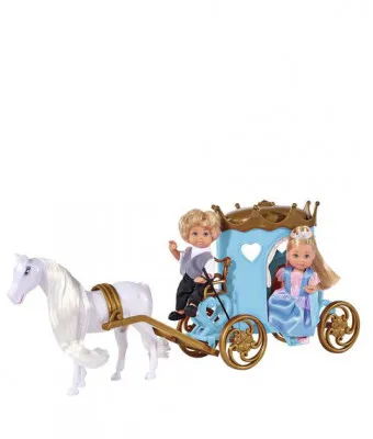 Кукольный набор Эви и Тимми Карета принцессы с конем Simba