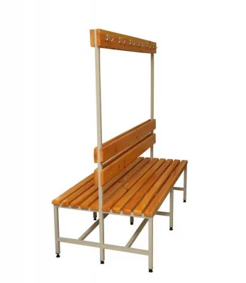 Вешалка скамейка двухсторенная для спорт зала (1600*1850*900)