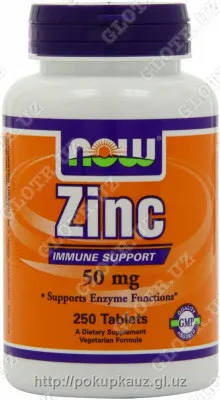 Цинк от Now Food-Zinc 50mg 250 таблеток